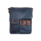 Adrian Klis Leather Small Messenger Bag 1728B - Blue