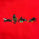 MAKE Original Christmas Cats Red Hoodie