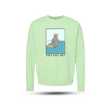 Surfing Sloth Bleu Marie MAKE Original Crewneck Sweatshirt Unisex