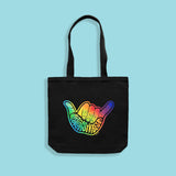 Tie Dye Shaka Bleu Marie MAKE Original Black Tote Bag